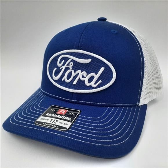 Richardson 112 Retro Vintage Style Trucker Ford Embroidered Patch Cap Hat Oval - Picture 2 of 11